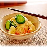 ビニール袋で。お好み野菜のからし漬け